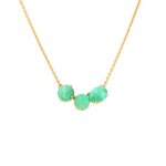 Collier émeraudes 5. 19 carats or jaune 5. 55g Collier émeraudes 5. 19 carats or jaune 5. 55g