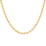 Collier grains de caf� or jaune 24. 79g