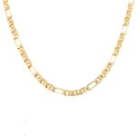 Collier maille altern�e or jaune 19. 19g