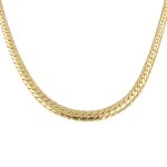 Collier maille anglaise en chute or jaune 26. 48g