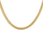 Collier maille anglaise or jaune 18. 85g