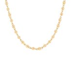 Collier maille boules or jaune 11. 24g