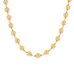 Collier maille boules or jaune 18. 26g