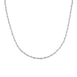 Collier maille fantaisie or blanc 8. 66g
