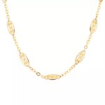 Collier maille filigrane or jaune 15. 51g