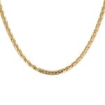 Collier maille haricot or jaune 15. 76g