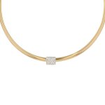 Collier maille om�ga diamants 0. 34 carat 2 ors 27. 78g