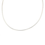Collier maille omga or blanc 19. 28g