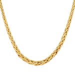 Collier maille palmier en chute or jaune 17. 91g