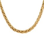 Collier maille palmier en chute or jaune 31. 39g