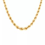 Collier maille torsad�e en chute or jaune 21. 07g