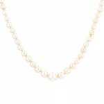 Collier de perles en chute or blanc 13. 19g Collier de perles en chute or blanc 13. 19g
