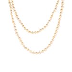 Collier de perles en chute or blanc 31. 78g Collier de perles en chute or blanc 31. 78g