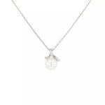 Collier perle or blanc 4. 43g