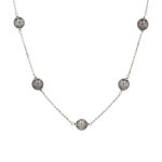 Collier perles de tahiti or blanc 11. 20g