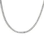 Collier rivi�re de diamants 7. 62 carats or blanc 32. 37g