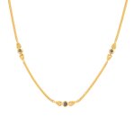 Collier saphirs 0. 12 carat or jaune 6. 14g