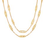 Collier sautoir ancien maille filigrane or jaune 43. 58g
