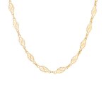 Collier sautoir maille filigrane or jaune 18. 48g Collier sautoir maille filigrane or jaune 18. 48g