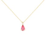 Collier tourmaline 1. 41 carat et diamant 0. 05 carat or jaune 3. 75g