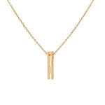 Collier trilogie diamants 0. 03 carat or jaune 3. 32g