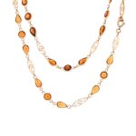 Collier vintage citrines 36. 48 carats or jaune 39. 86g Collier vintage citrines 36. 48 carats or jaune 39. 86g