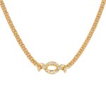 Collier vintage diamants 0. 42 carat or jaune 19. 70g