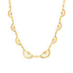 Collier vintage maille filigrane or jaune 15. 41g