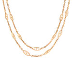 Collier vintage maille filigrane sautoir or jaune 30. 97g