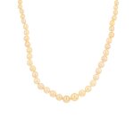 Collier vintage perles de culture en chute or jaune 17. 74g