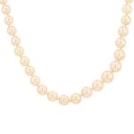 Collier vintage perles de culture en chute or jaune 26. 88g