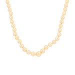 Collier vintage perles de culture en chute or jaune 27. 88g