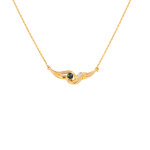 Collier vintage saphir 0. 35 carat or jaune 4. 06g