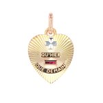 Mdaille d'amour augis coeur or jaune 2. 00g