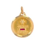 Médaille d'amour augis rubis 0. 02 carat et diamant 0. 01 carat or jaune 3. 46g Médaille d'amour augis rubis 0. 02 carat et diamant 0. 01 carat or jaune 3. 46g
