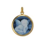 M�daille cam�e ange or jaune 3. 01g