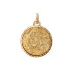 M�daille saint christophe or jaune 1. 66g