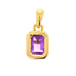 Pendentif amthyste 0. 60 carat or jaune 1. 99g