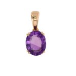 Pendentif am�thyste 3. 97 carats or jaune 2. 90g