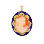 Pendentif came vintage or jaune 19. 62g