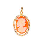 Pendentif camée vintage or jaune 2. 62g Pendentif camée vintage or jaune 2. 62g