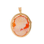 Pendentif came vintage or jaune 5. 67g