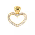 Pendentif coeur diamants 0. 25 carat or jaune 3. 82g Pendentif coeur diamants 0. 25 carat or jaune 3. 82g