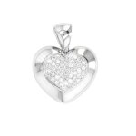 Pendentif coeur diamants 0. 72 carat or blanc 8. 36g Pendentif coeur diamants 0. 72 carat or blanc 8. 36g