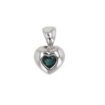 Pendentif coeur saphir 0. 22 carat or blanc 0. 83g