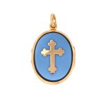 Pendentif croix vintage or jaune 9. 91g