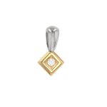 Pendentif diamant 0. 06 carat 2 ors 1. 65g