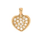 Pendentif diamants 0. 63 carat or jaune 3. 33g