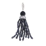 Pendentif isabelle langlois diamants 0. 03 carat et pierres fines or blanc 6. 11g