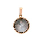 Pendentif perle mab� or jaune 6. 58g